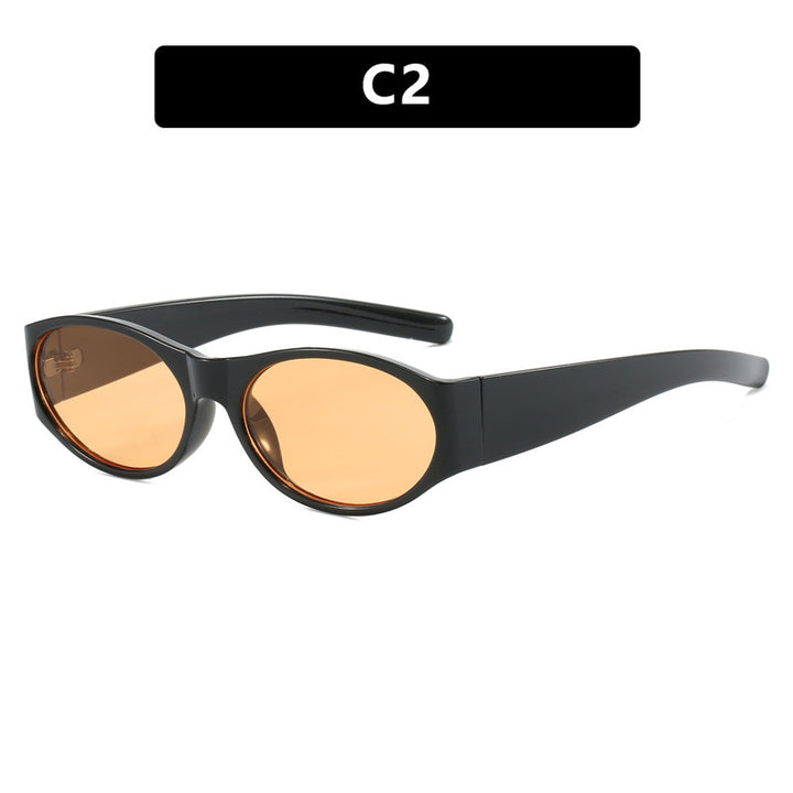 Women's fashionable sunglasses with elegant, oval design and UV protection Bowlift