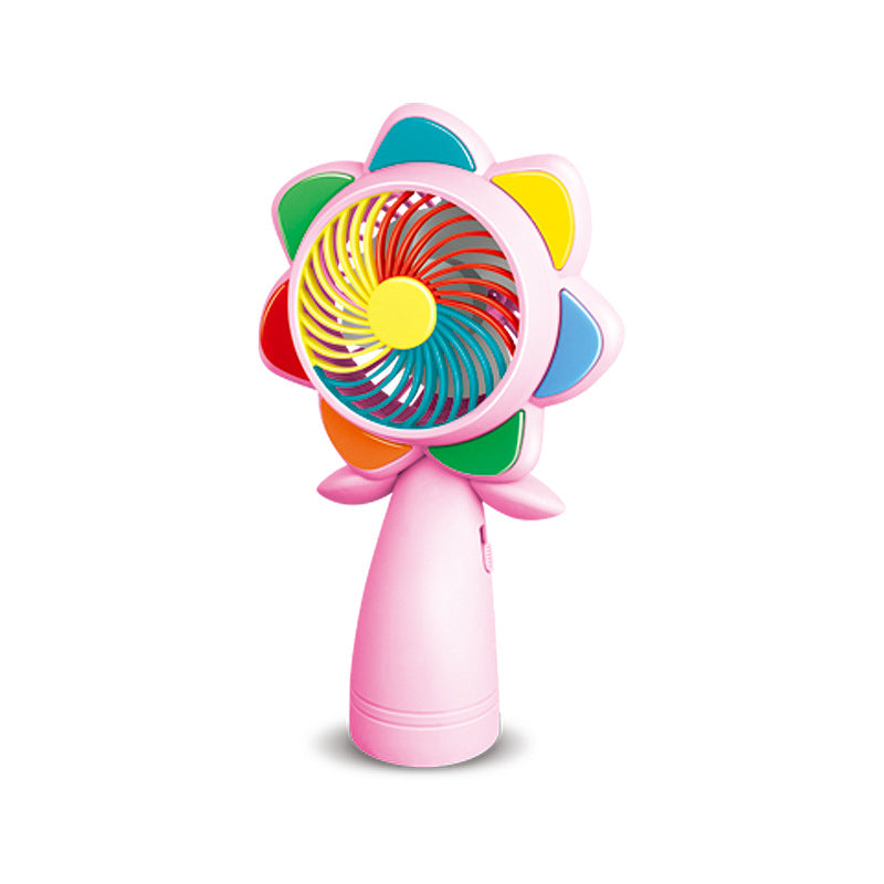 Unisex Portable Mini Hand Fan in Flower Design Bowlift