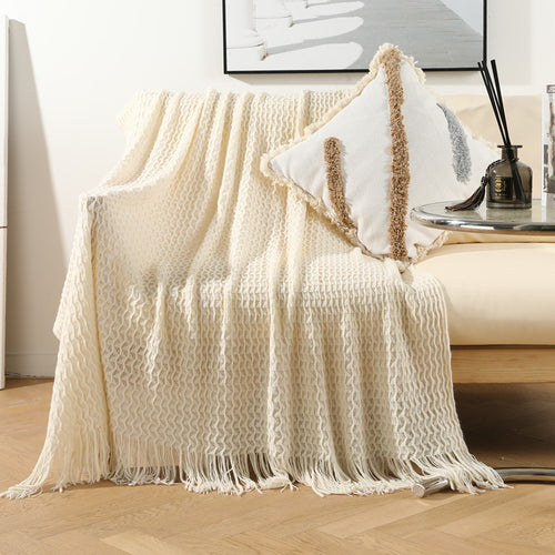 Cozy Knitted Throw Blanket Bowlift