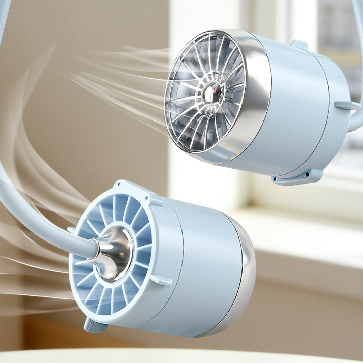 Ladies Portable Neck Fan with Flexible Airflow Control Bowlift