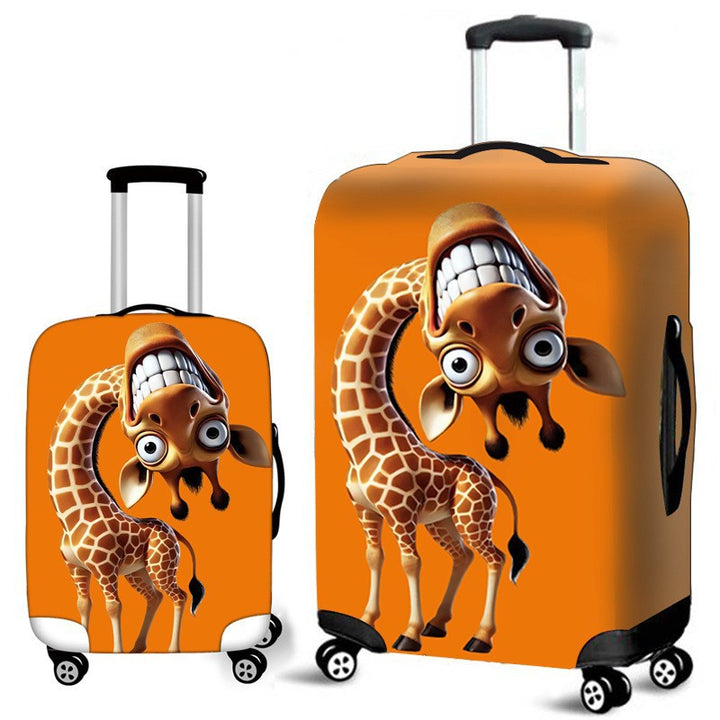 Unisex hard-shell travel suitcase with creative giraffe motif Bowlift