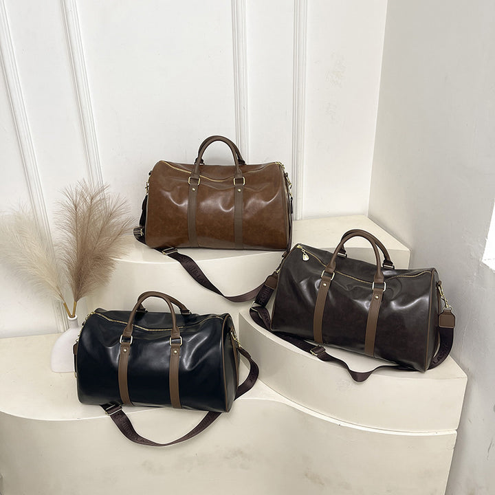 Premium Leather Travel Duffle Bag Bowlift