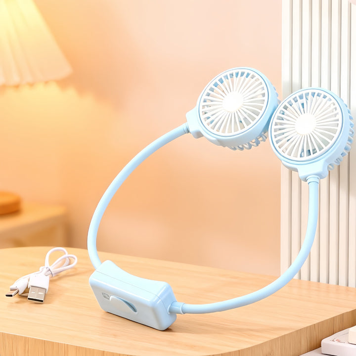 Women's Portable Neck Fan with Dual Vent Technology Bowlift