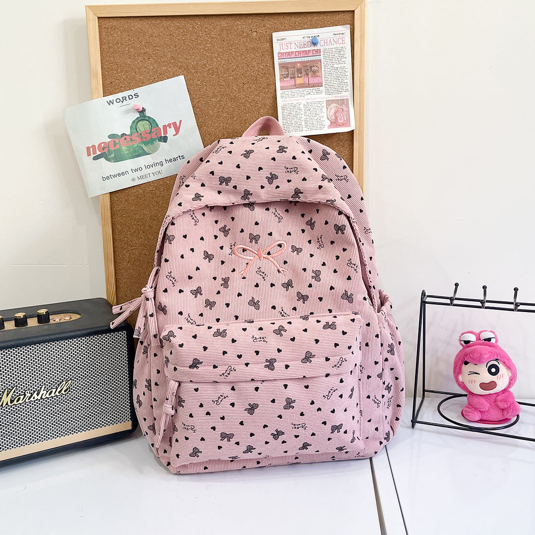 Floral-Patterned Travel Backpack Bowlift