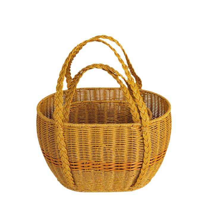 Artisan Woven Storage Basket Bowlift