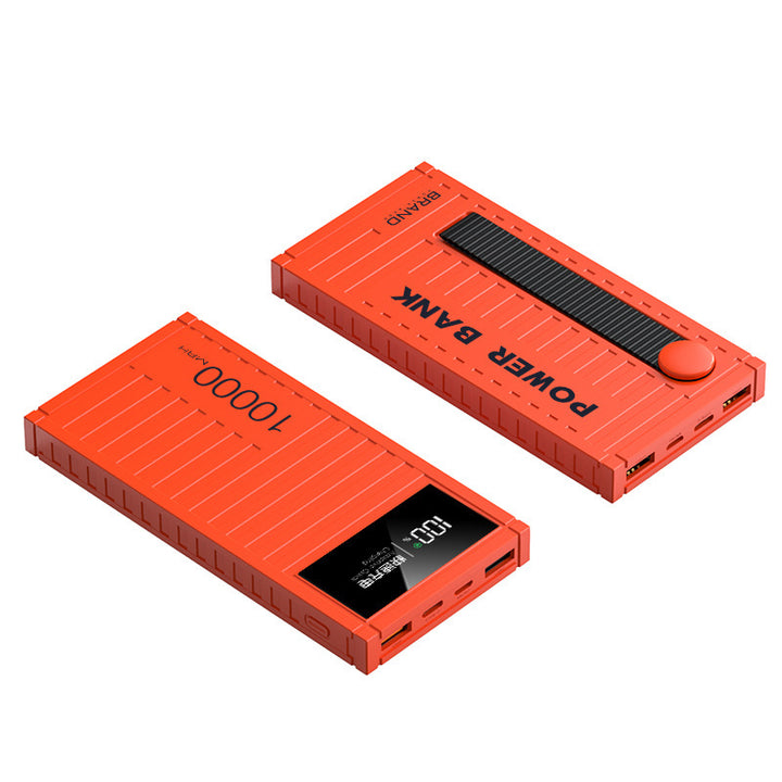 Portable Solar Power Bank with Digital Display and Fast Charging Bowlift