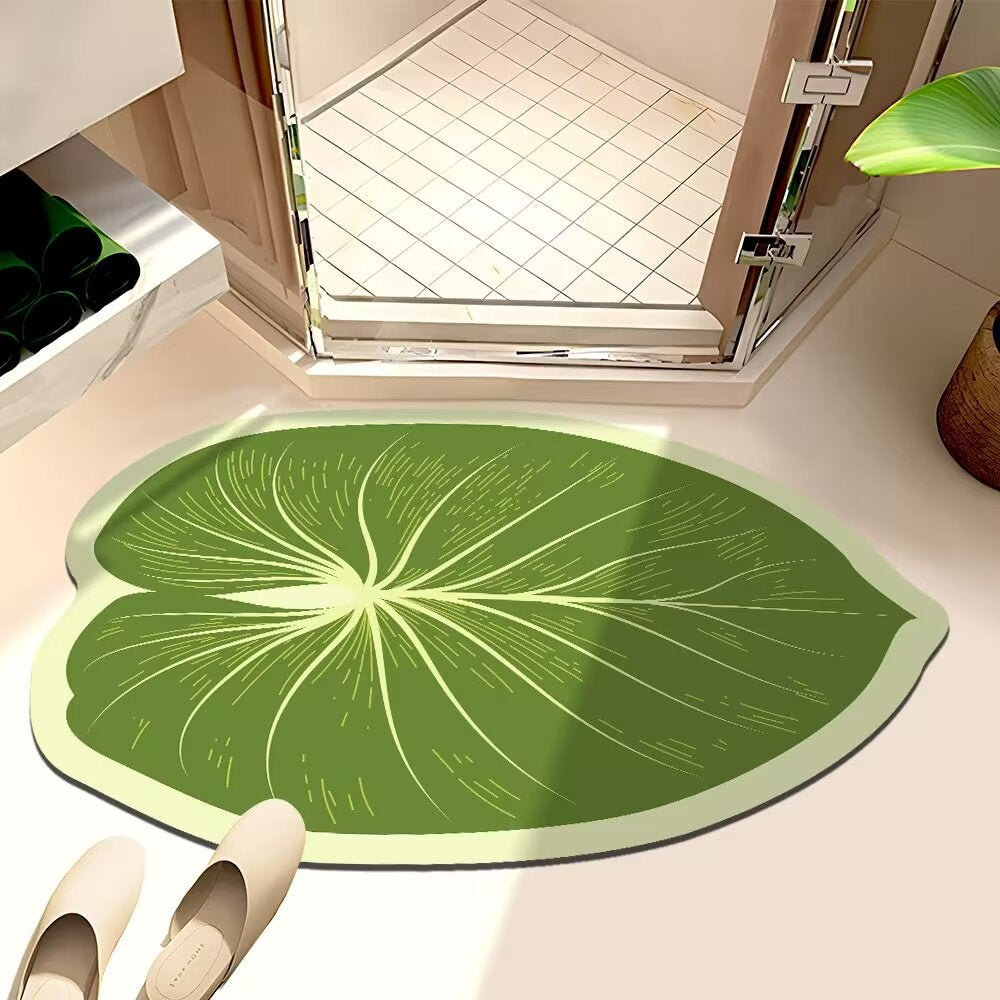 Leaf-Shaped Bath Mat Bowlift