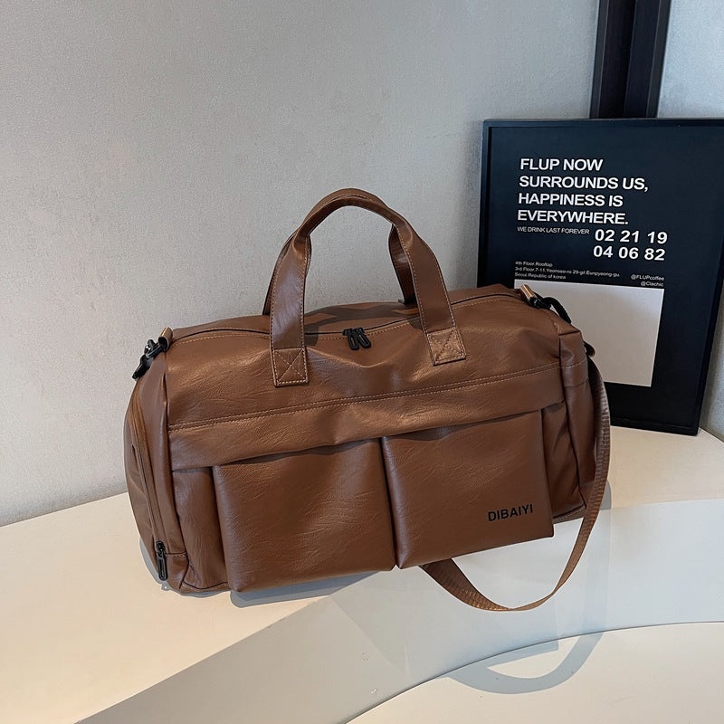 Premium Leather Weekender Duffel