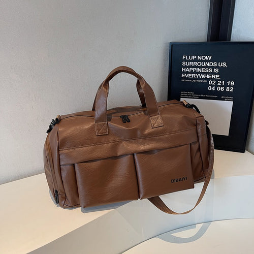 Premium Leather Weekender Duffel