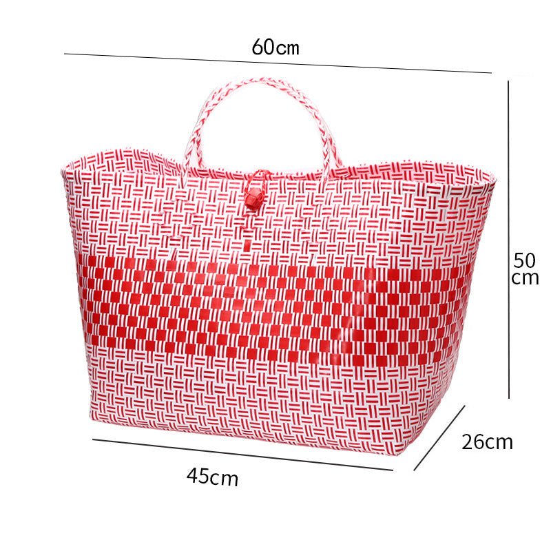 Large Capacity Woven Shopping Tote Bowlift