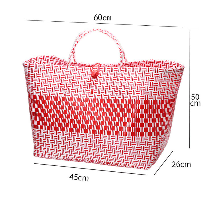 Large Capacity Woven Shopping Tote Bowlift