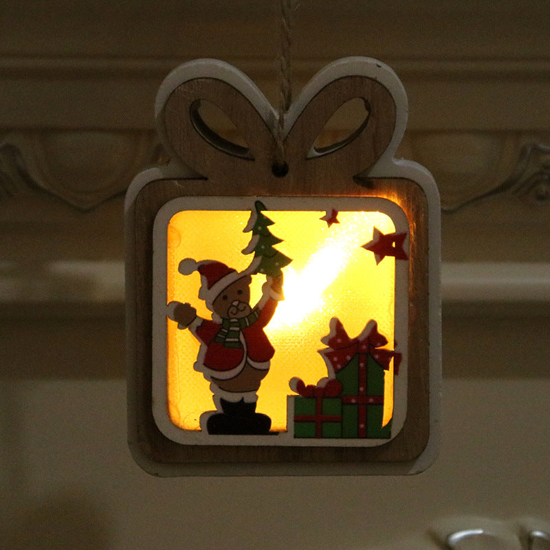 Decorative LED Christmas Scene Lantern Bowlift