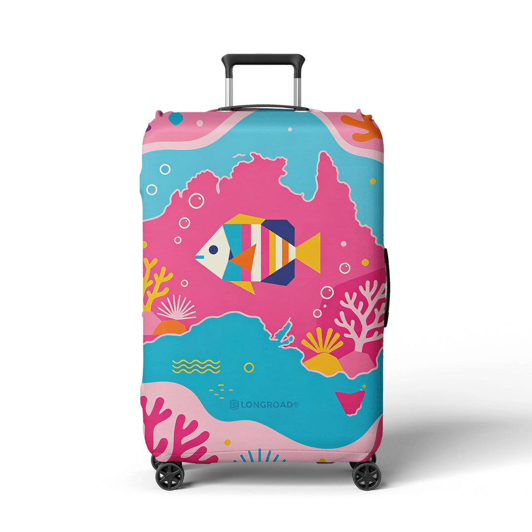 Women's suitcase sock with colorful coral design Bowlift