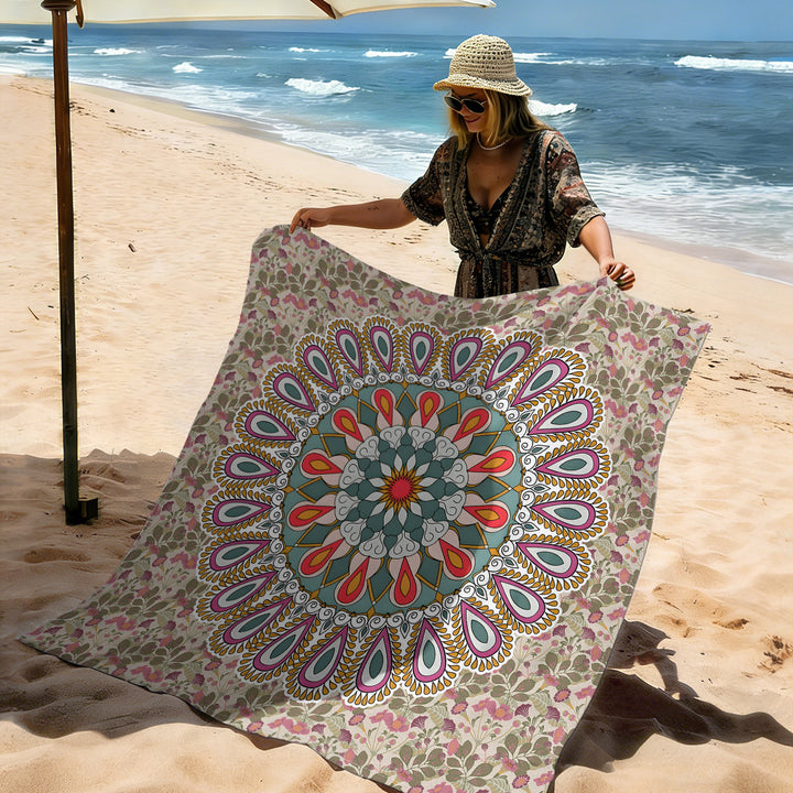 Mandala Design Beach Mat Bowlift