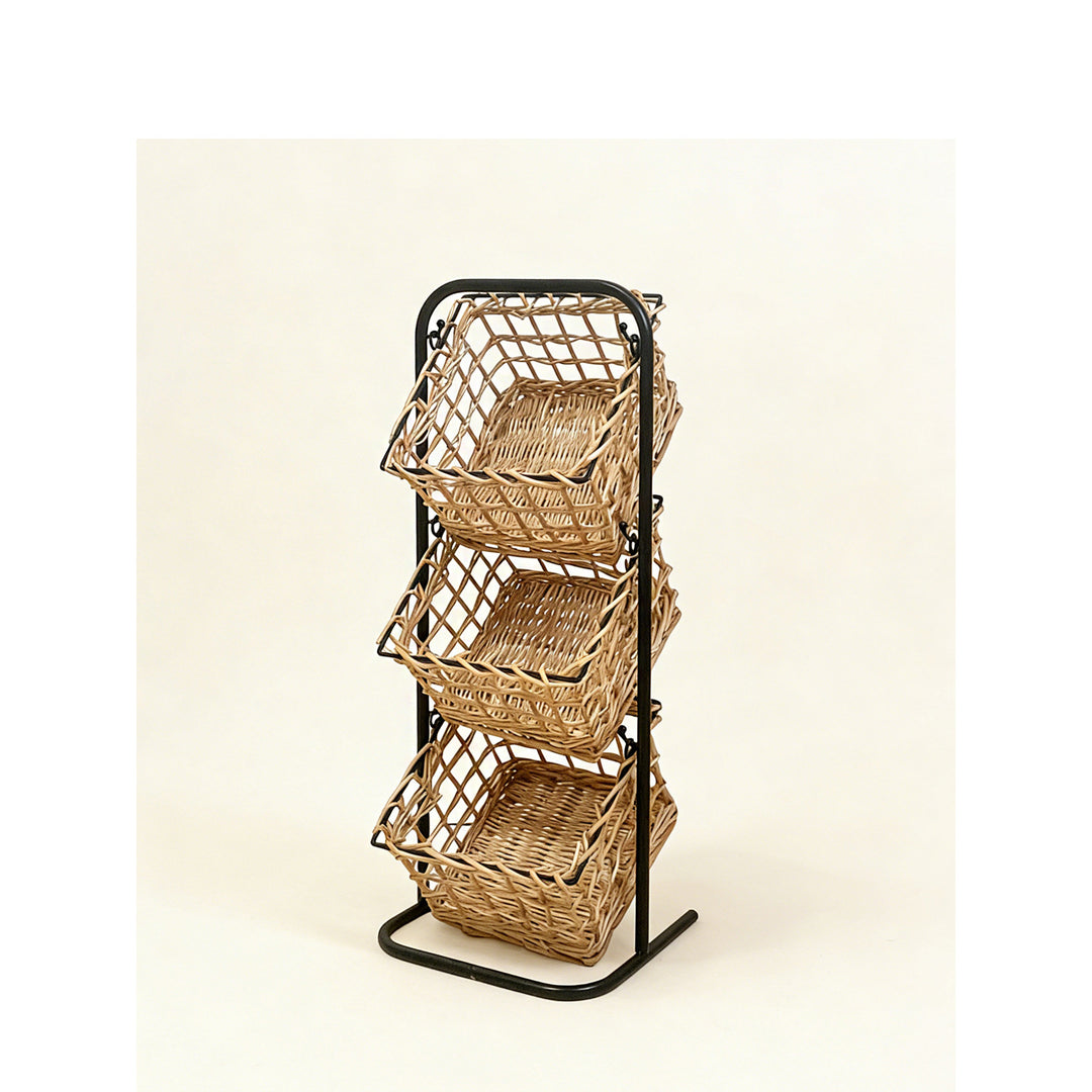 Modern storage basket with multiple shelves Bowlift