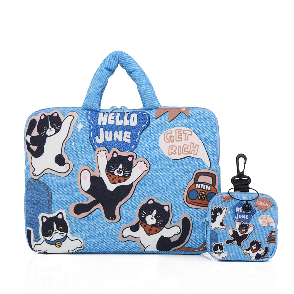 Stylish laptop cover with cute dog design Bowlift