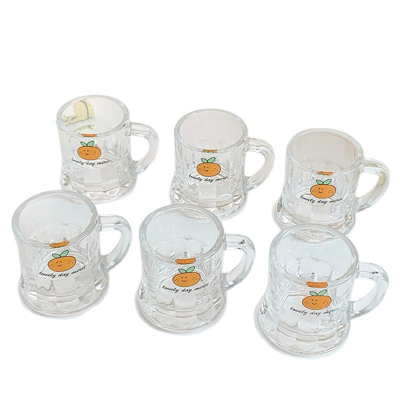 Ceramic mugs set with cheerful orange design Bowlift