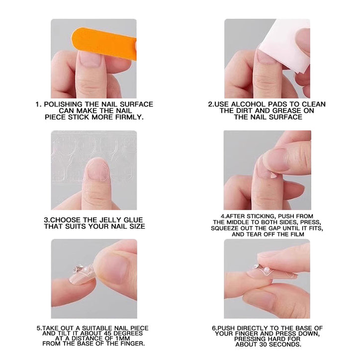 Artificial nail tips with bow and dot patterns Bowlift