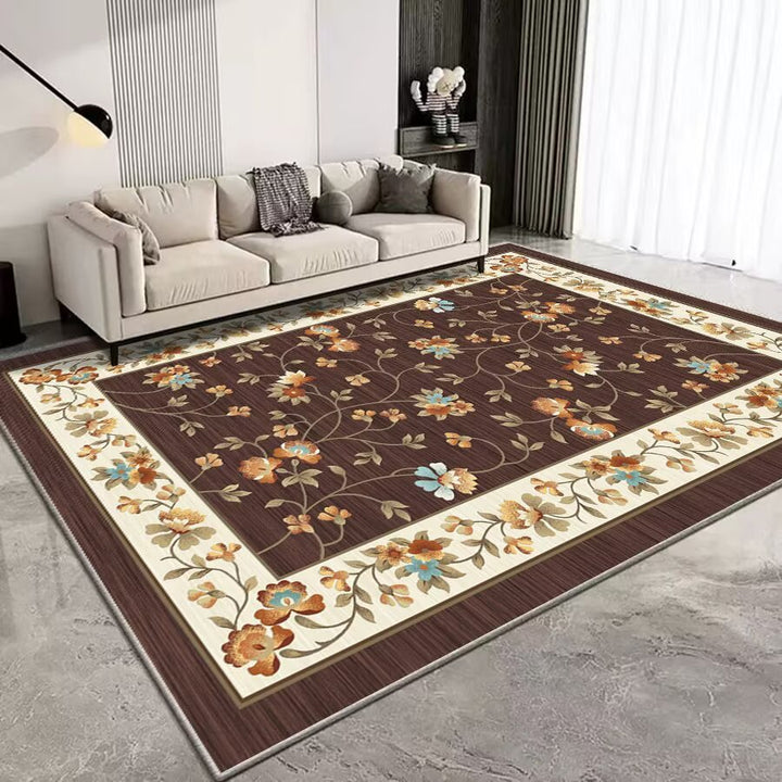 Vintage Floral Patterned Area Rug Bowlift