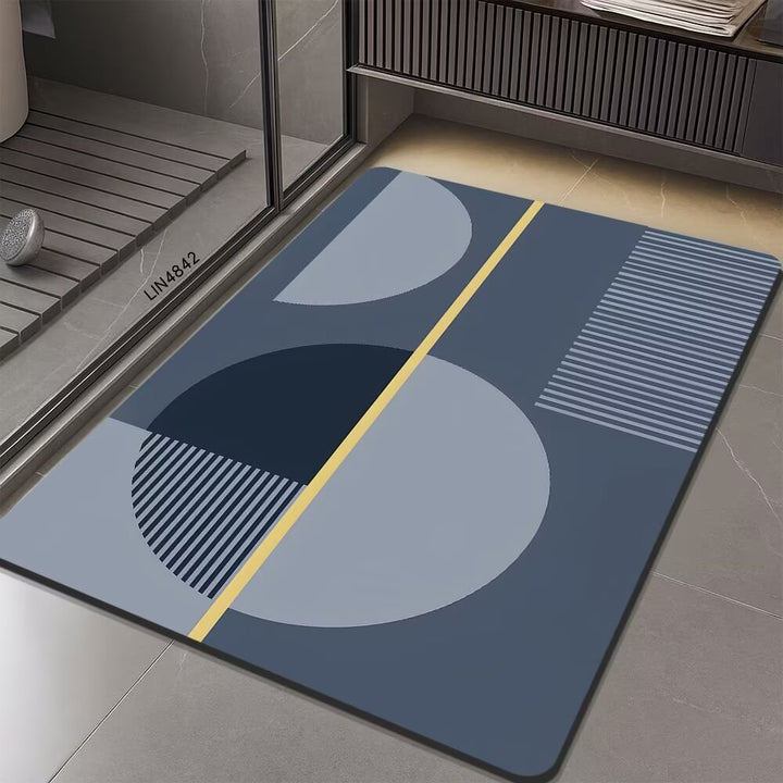 Geometric Hexagonal Pattern Bath Mat Bowlift