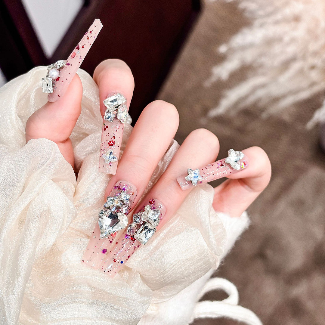 Glamorous Glitter Press-On Nail Tips