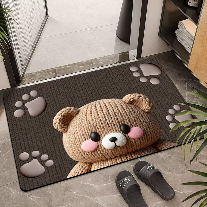 Cute Bear Shaped Welcome Mat