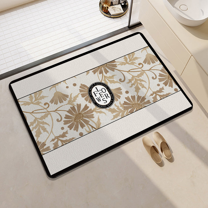 Geometric Patterned Memory Foam Bath Mat Bowlift