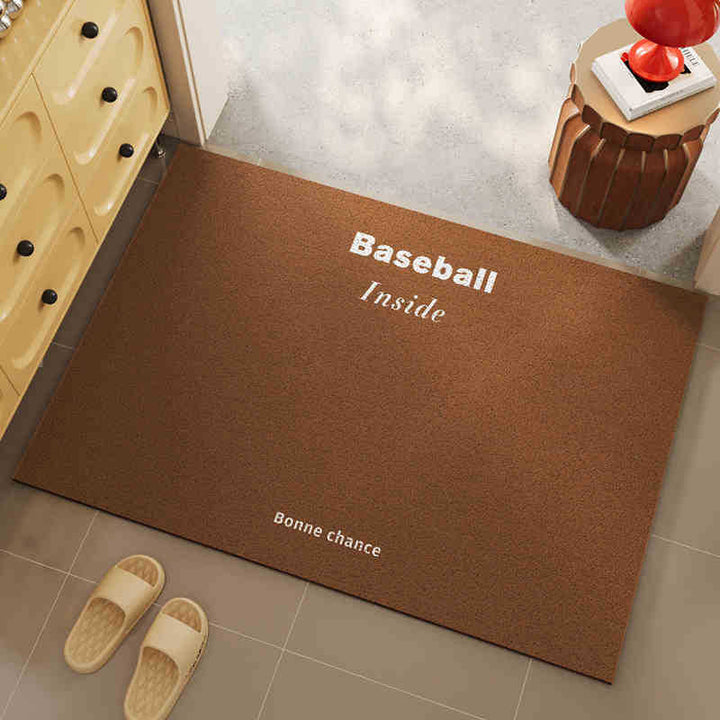Indoor Baseball-Themed Welcome Mat