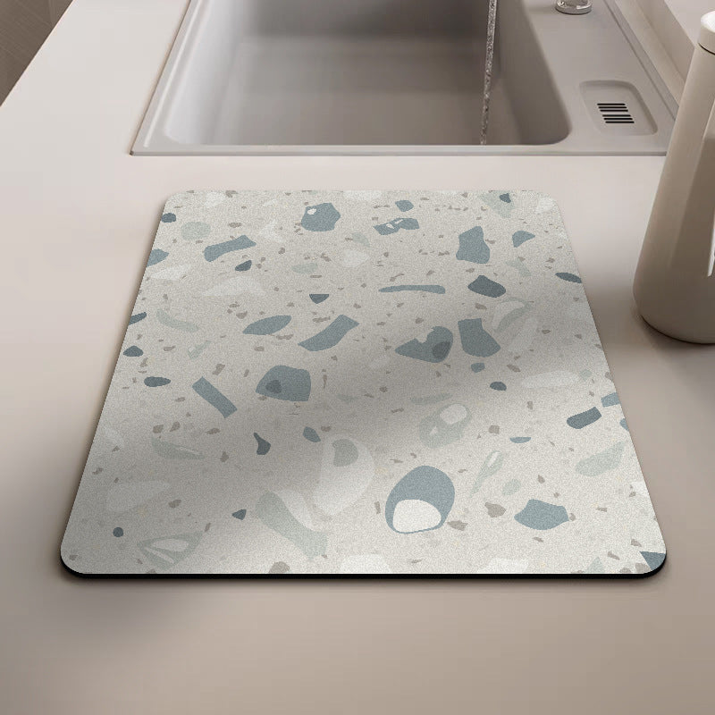 Artistic Terrazzo-Pattern Kitchen Mat Bowlift