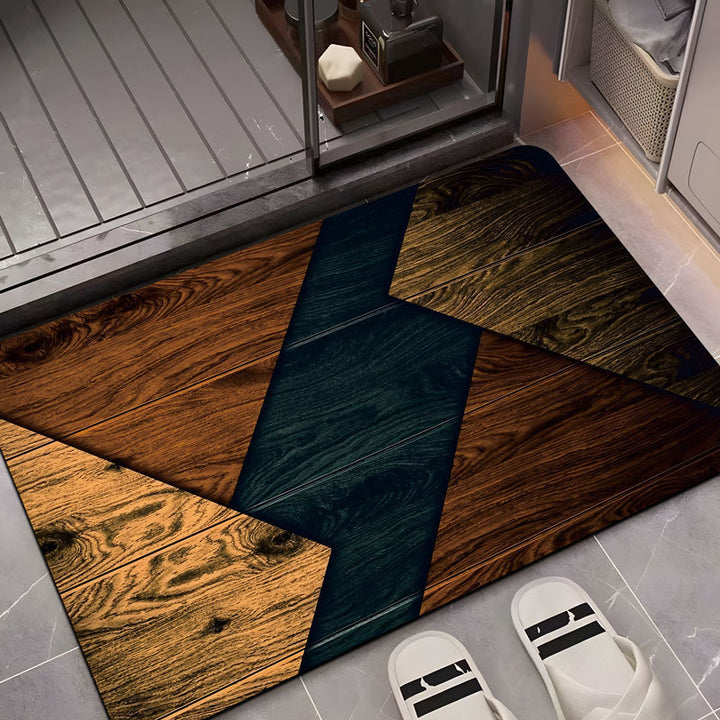 Decorative Wood Grain Area Mat Bowlift