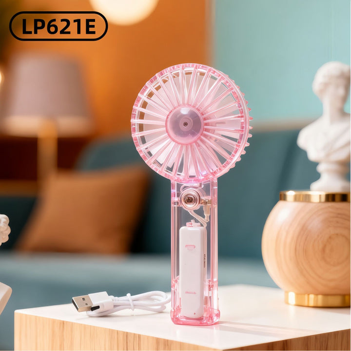 Unisex nan compact rechargeable handheld fan with USB charging function and removable stand Bowlift