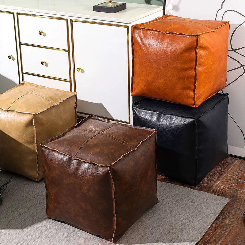 Ladies Comfortable Seat Pouf made of high-quality Faux Leather Bowlift
