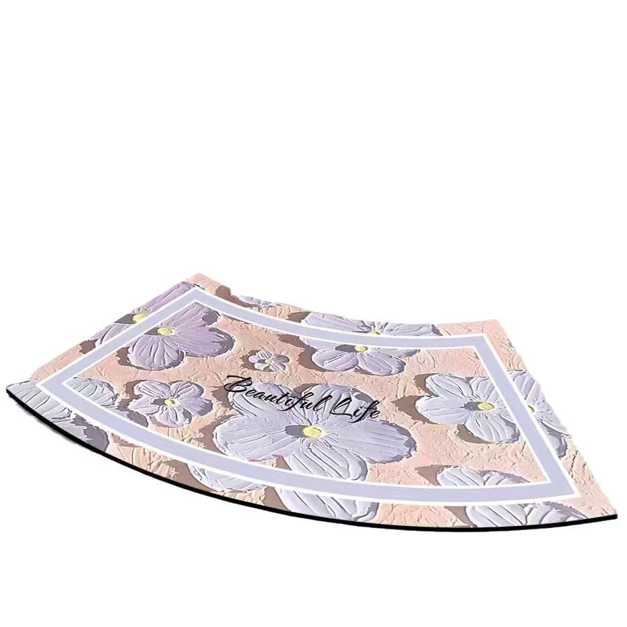 Artistic Curved Bath Mat Bowlift