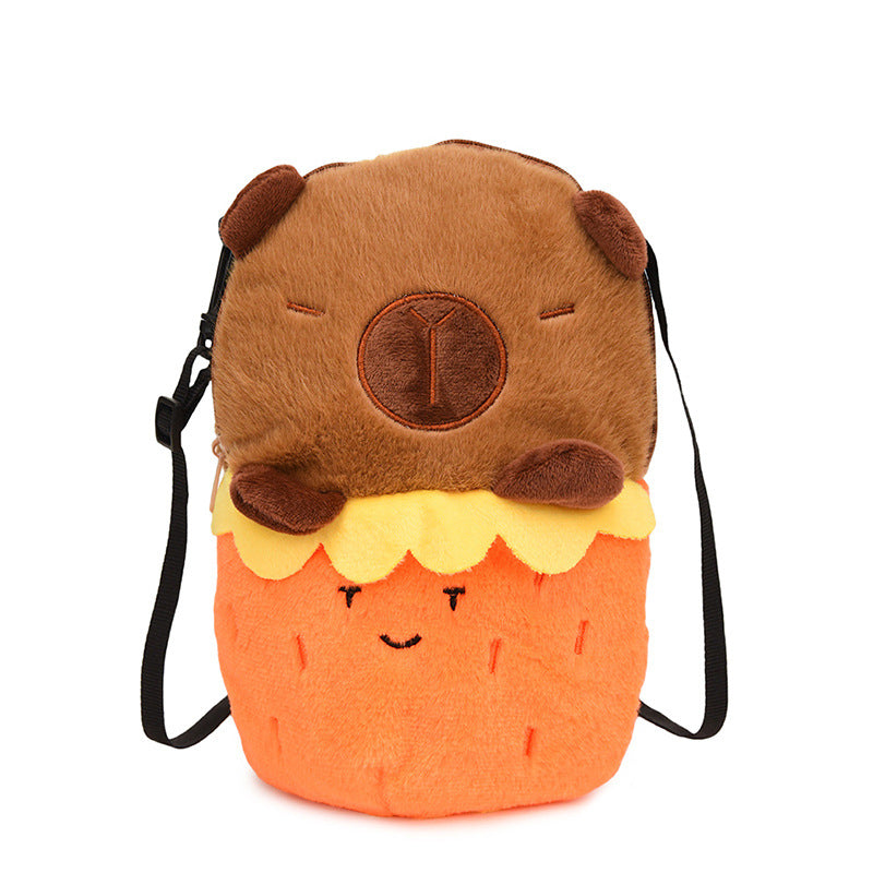 Plush Shoulder Bag with Cute Dessert Design Bowlift
