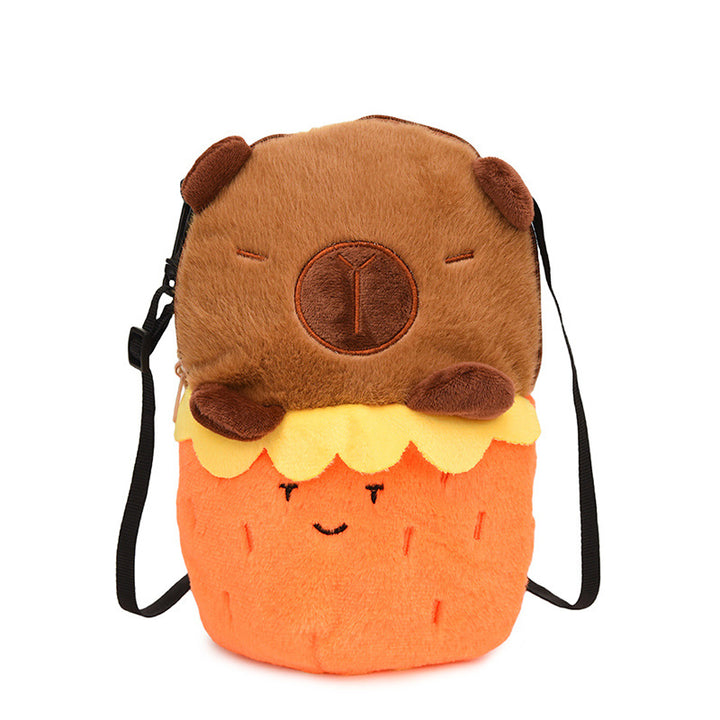 Plush Shoulder Bag with Cute Dessert Design Bowlift
