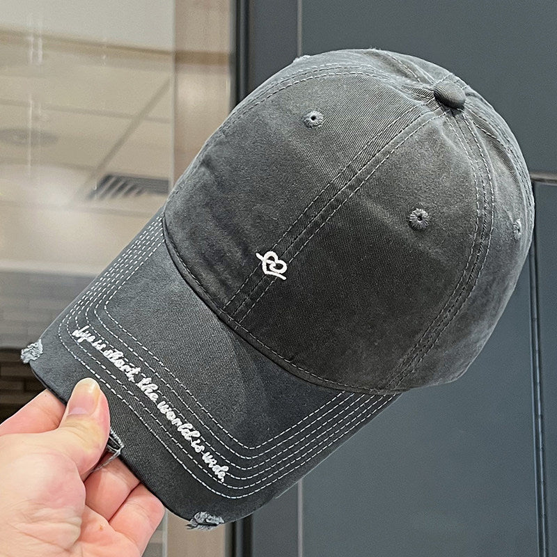 Women's Distressed Vintage Style Baseball Cap Bowlift
