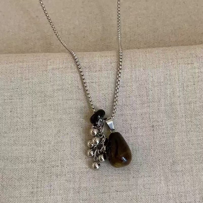 Bohemian Pendant Necklace with Gemstone Charm Bowlift