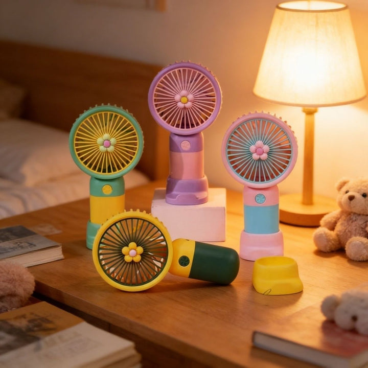 Women Colored Portable Fan Bowlift