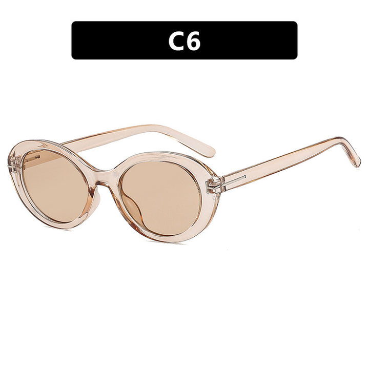Ladies fashionable sunglasses with innovative oval frame and UV protection Bowlift
