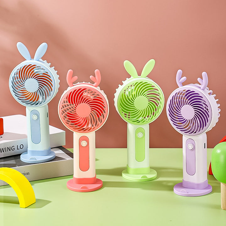 Ladies Portable Mini Fan with Playful Animal Design Bowlift