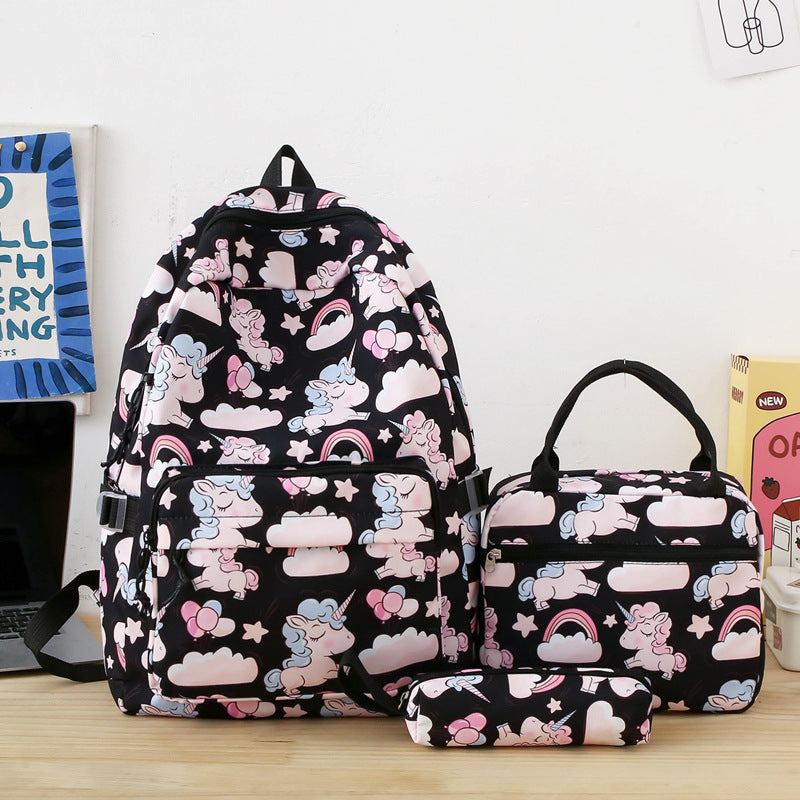 Backpack set with colorful unicorn motif Bowlift
