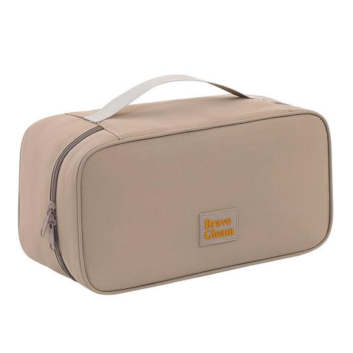 Cosmetic Transport Bag With Elegant And Practical Interior Compartment System Bowlift