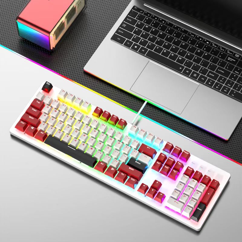 RGB Backlit Mechanical Gaming Keyboard and Mouse Set Bowlift