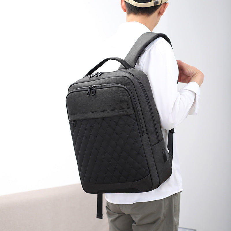 Stylish Quilted Laptop Backpack Bowlift