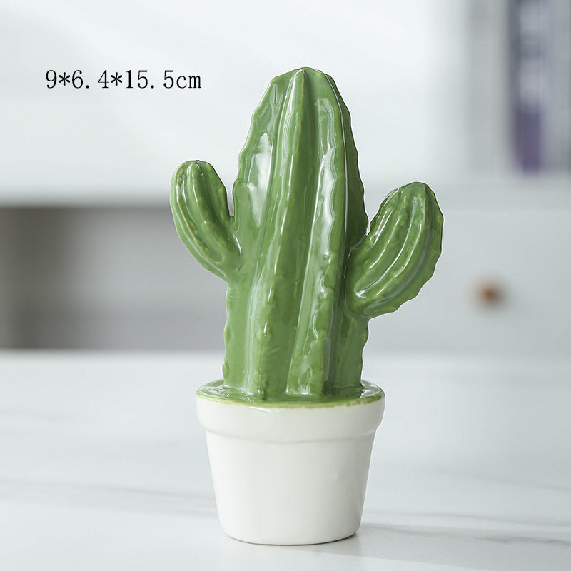 Decorative Ceramic Cactus Planter Bowlift