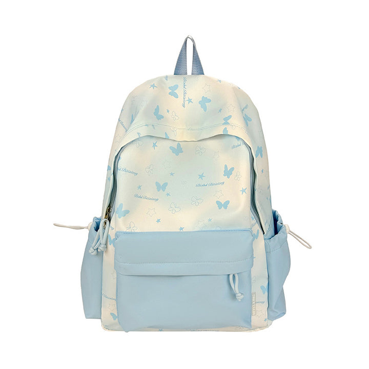 Leisure Backpack with Floral Appliqués Bowlift