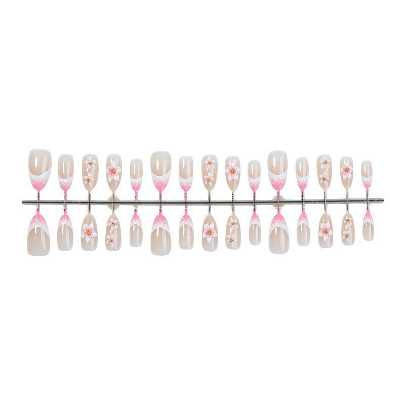Floral Design Press-On Nail Set Bowlift