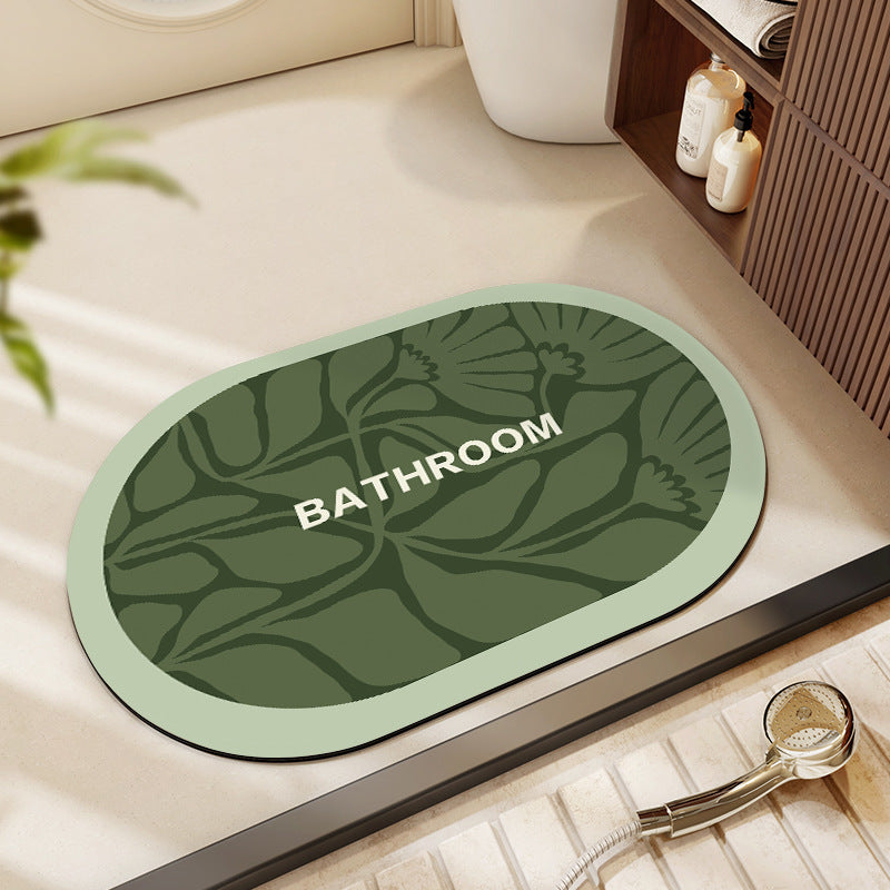 Decorative Floral Bathroom Mat Bowlift