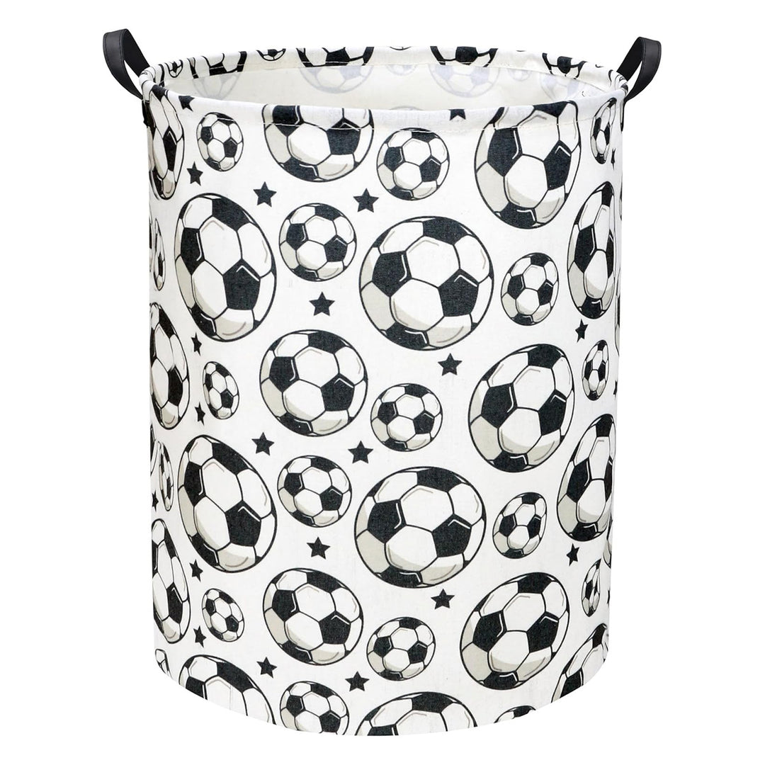 Collapsible Round Fabric Laundry Hamper With Butterfly Print Reinforced Carry Handles Waterproof Liner