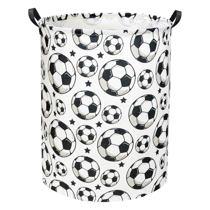 Collapsible Round Fabric Laundry Hamper With Butterfly Print Reinforced Carry Handles Waterproof Liner